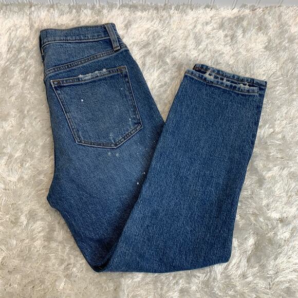 Abercrombie High Rise Mom Jeans Sz 26 2S Paint Splatter - Picture 1 of 8